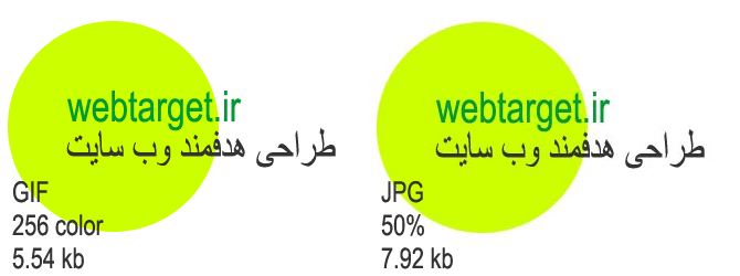 Comparison of sharp text and lines in GIF and JPEG