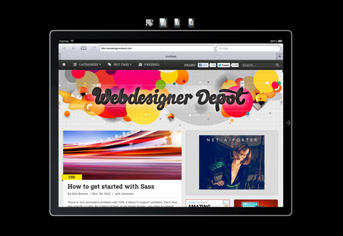 معرفی شبیه سازهای موبایل جهت تست وب سایت-iPad Peek  - webtarget.ir