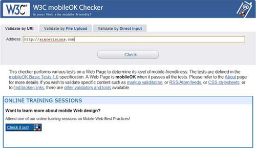 معرفی شبیه سازهای موبایل جهت تست وب سایت-w3c_mobileokchecker- webtarget.ir